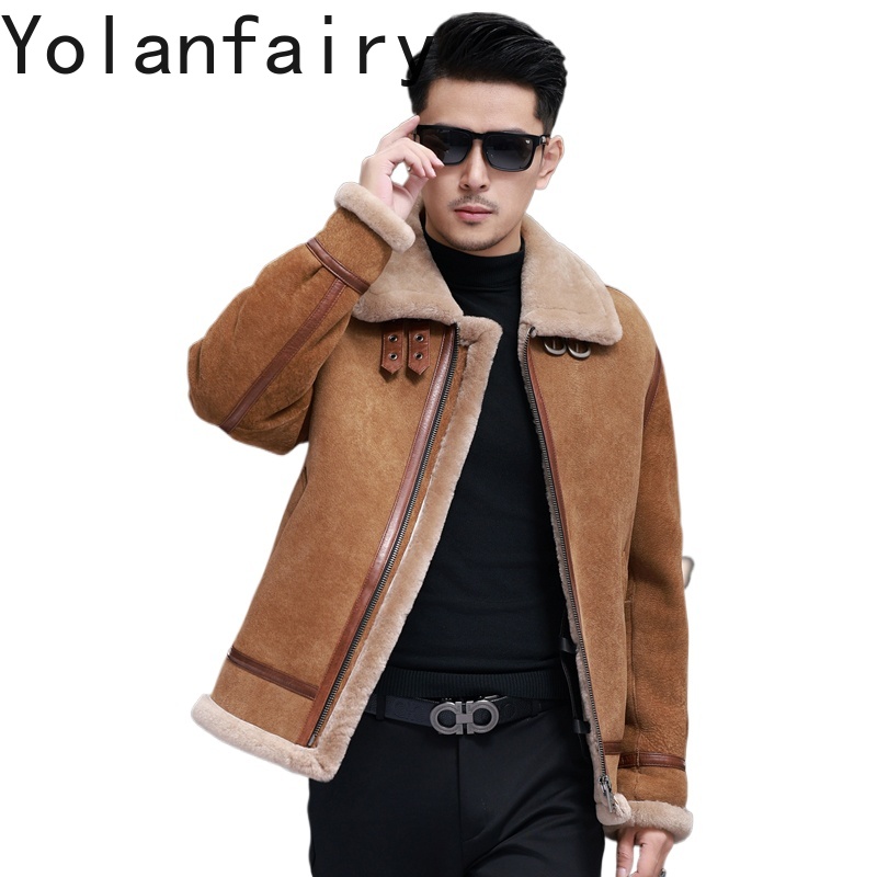 Quality Winter Clothing - YOLANFAIRY High Quality Real Sheepskin Leather