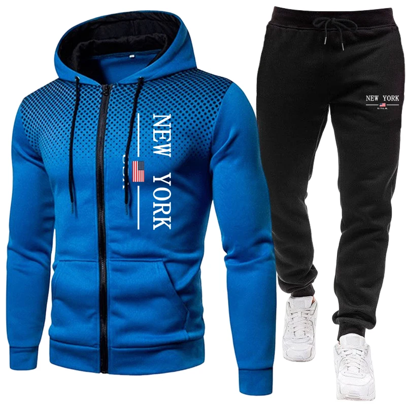 Quality Winter Clothing - Men's Jacket Tracksuit Casual Zip Hooded