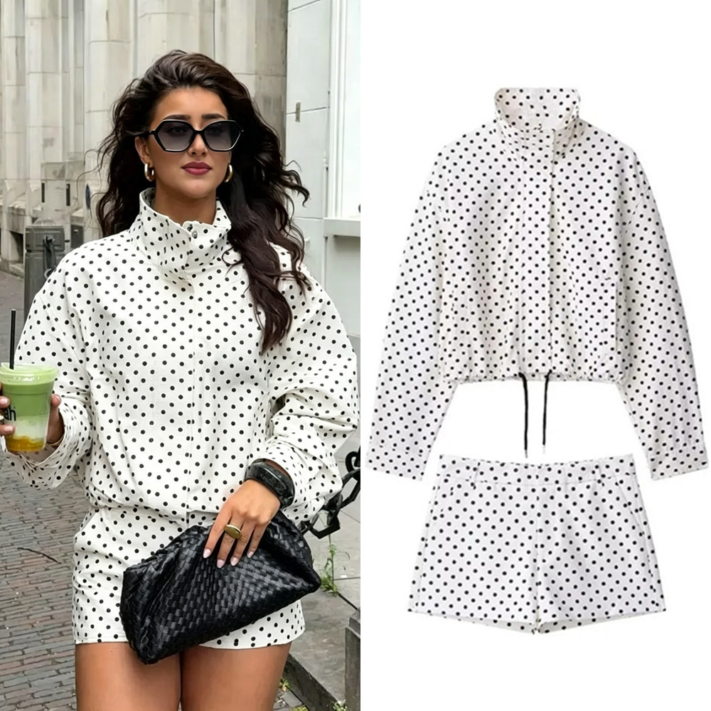 Winter Clothing Deals - Ladies Vintage Autumn Polka Dot Printed