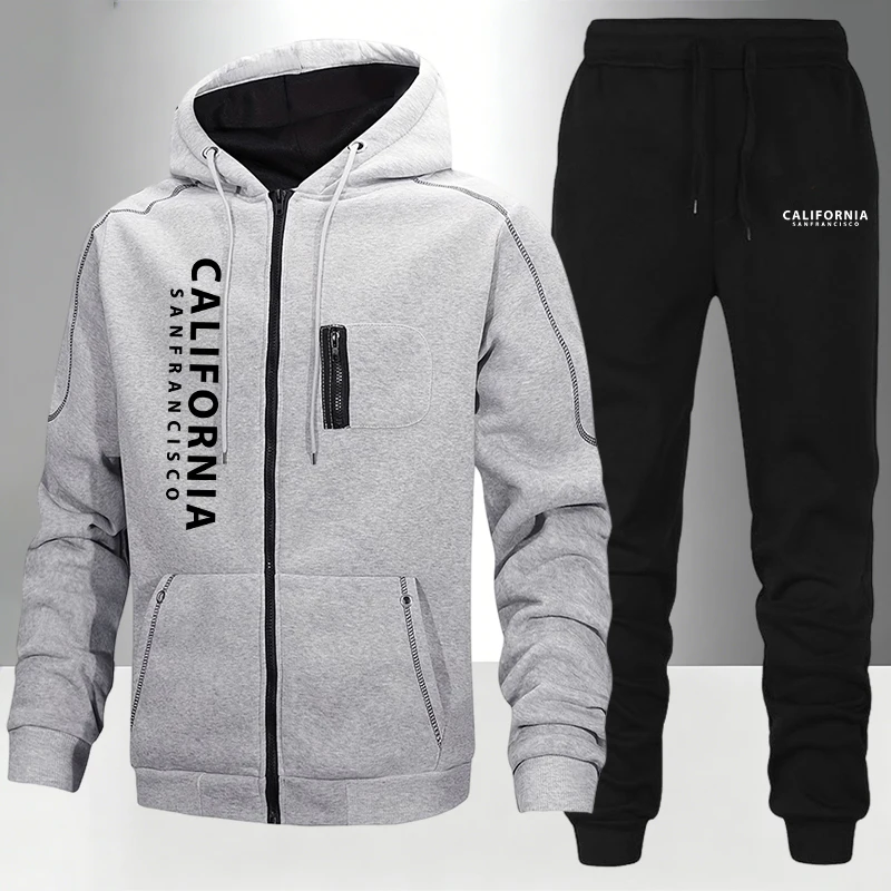Quality Winter Clothing - Men's Tracksuit Casual Hoodie Zipper Sweatshirts