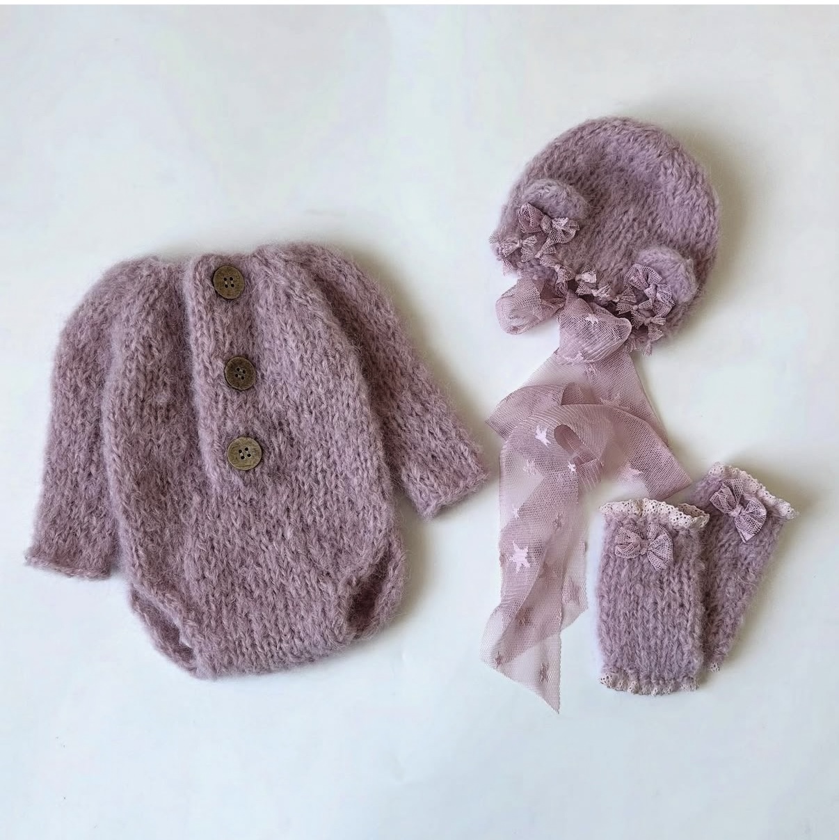 Winter Clothing For Babies - Newborn Baby Girl Knitted Romper Hat