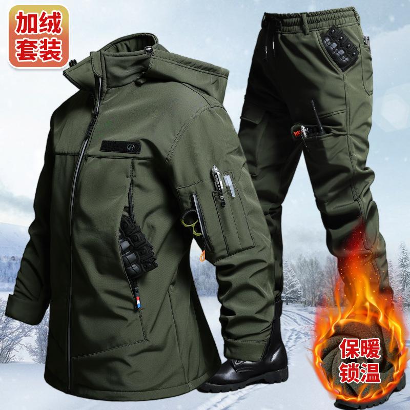 Winter Clothing Hiking - Autumn And Winter Velvet Waterproof Tactical