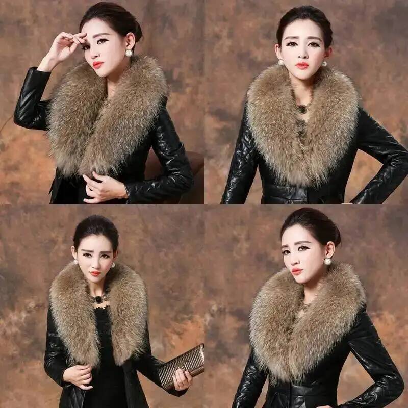 Natural Raccoon Fur Collar Rea - огляд і ціна Winter Clothing Deals