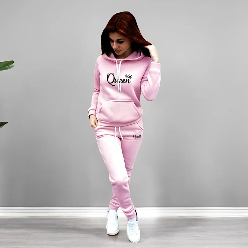 Womens Tracksuit Queen Letter  - огляд і ціна Quality Winter Clothing