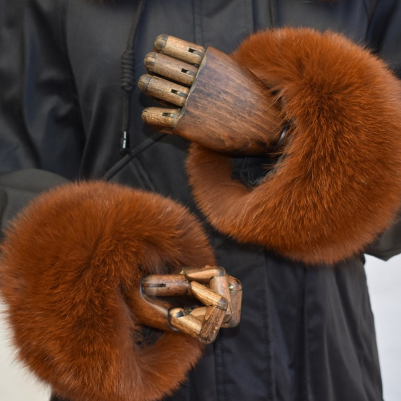 Fox Fur Cuffs For Women Whole  - огляд і ціна Winter Clothing Deals
