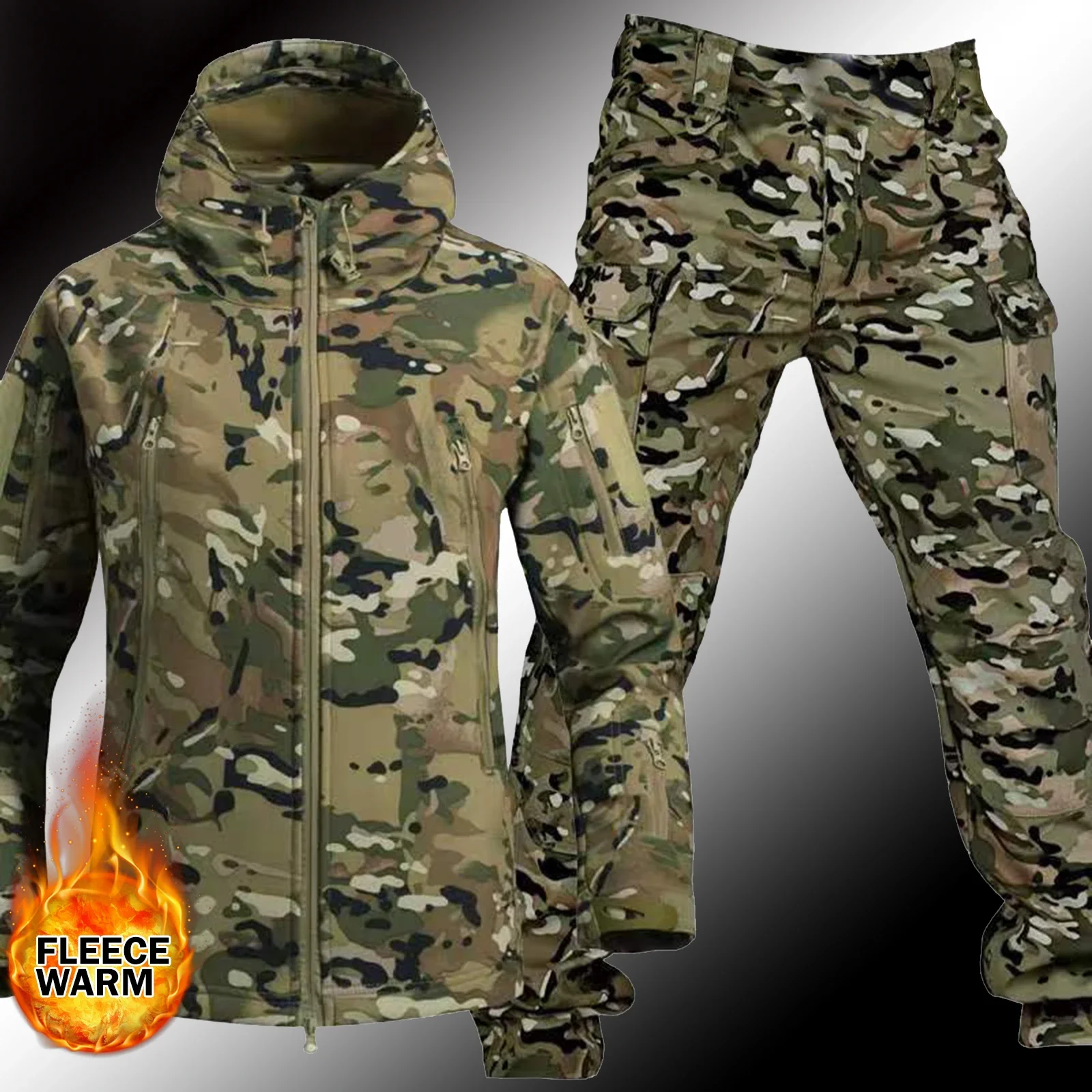 Men Thicken Soft Shell Winter  - огляд і ціна Winter Clothing Hiking