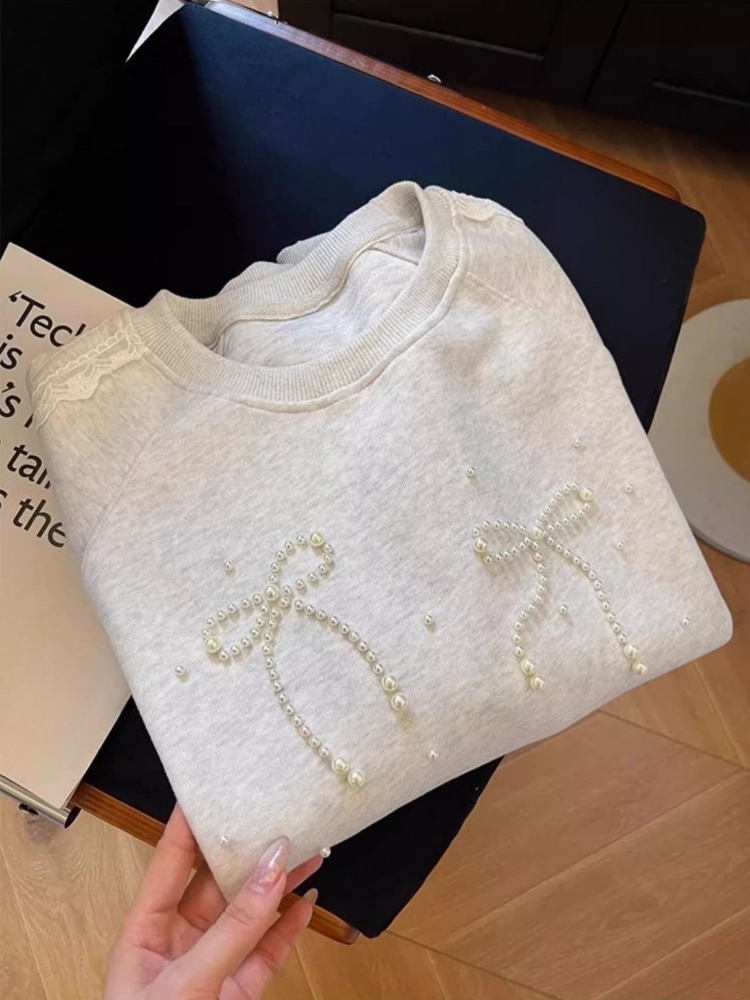 Round Neck Pearl Women's Sweat - огляд і ціна Winter Clothing Trends 2025 Women'S