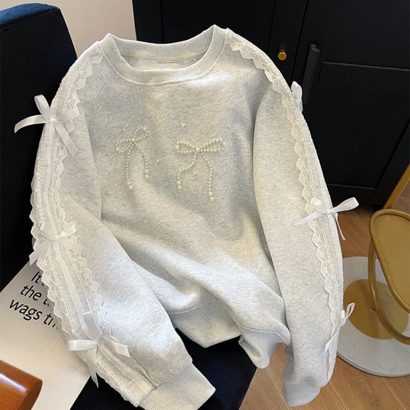 Round Neck Pearl Women's Sweat - огляд і ціна Winter Clothing Trends 2025 Women'S